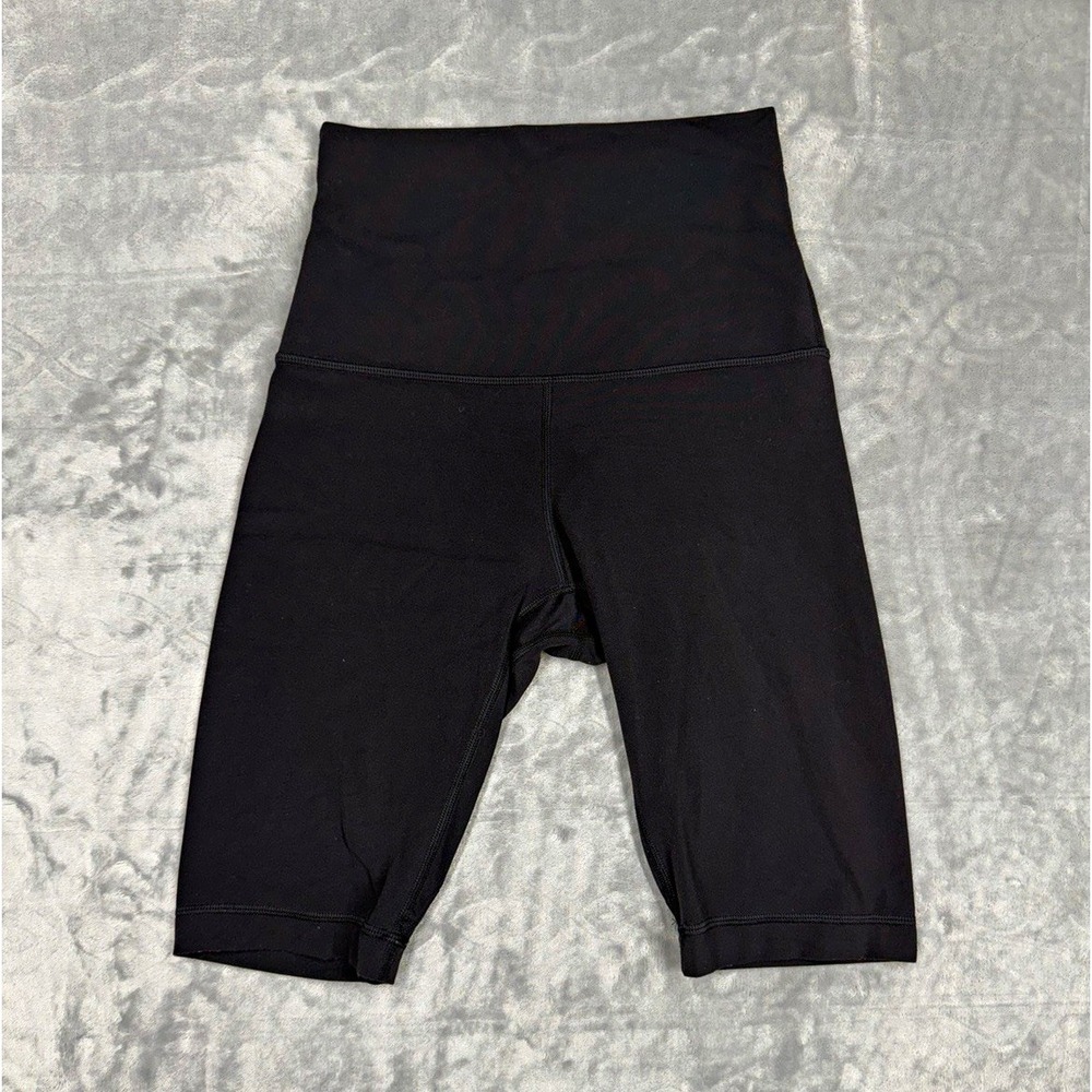 lululemon Women's Black Biker Shorts Stretch Knit Yoga Gym